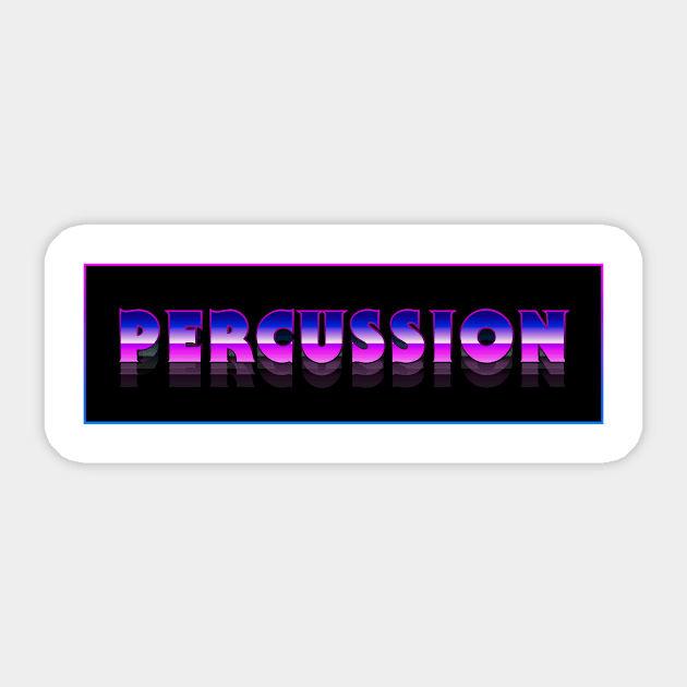 Retro 80s PERCUSSION | Marching Band Sticker by Wizardmode